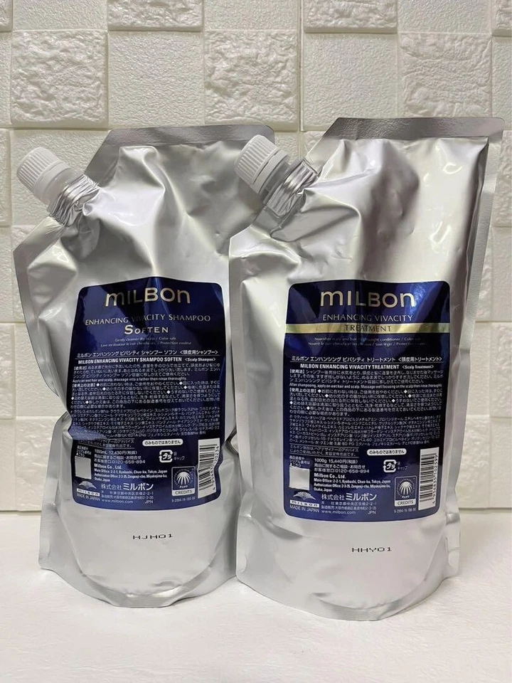 【Refill】Milbon Enhancing Viva City [Sofun] & Treatment 1000ml For Hair Glowth - Image 1 of 1