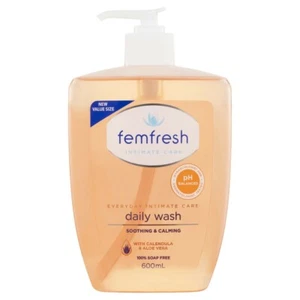 Femfresh Daily Wash 600mL Pump Everyday Intimate Care pH Balanced 100% Soap Free - Picture 1 of 2