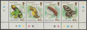 EDSROOM-19261 Solomon Isl 606a-d MNH 1987 Compl. Strip of 4 Butterflies CV$18 - Picture 1 of 1