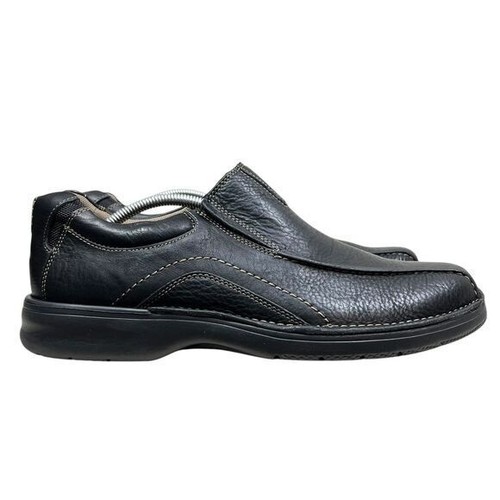Mocassini uomo Clarks Pickett neri in pelle punta bicicletta taglia 11 5M