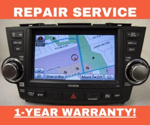 *REPAIR SERVICE* Toyota Touch Screen 2011 2012 2013 Highlander OEM JBL NAV E7033 - Picture 1 of 2