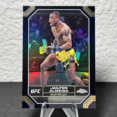 2024 Topps Chrome UFC Jailton Almeida #86 Black Refractor /10 - Image 1 of 2