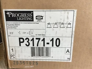 PROGRESS LIGHTING P3171-10 POLISHED BRASS BATH FIXTURE - Picture 1 of 1