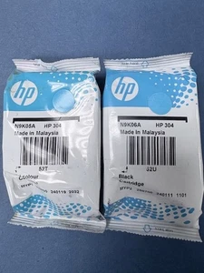 Genuine HP  304 BLACK  & Tri-COLOR Ink Cartridges  - NO Original Box - Picture 1 of 1