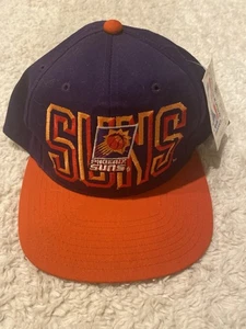 Vintage Phoenix Suns Snapback Hat AJD NBA Official Licensed NWT Purple Orange - Picture 1 of 5