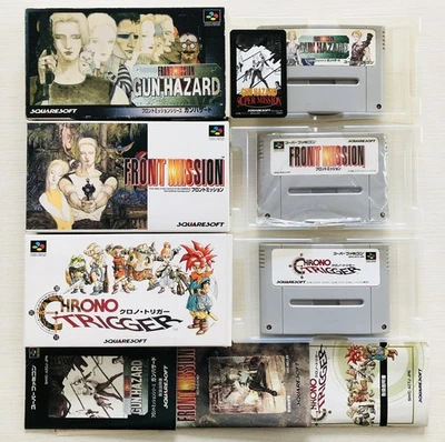 Chrono Trigger Front Mission Gun Hazard SFC Nintendo Super Famicom from Japan - Image 1 of 4