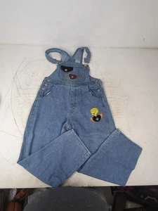 Vintage 1996 Looney Tunes Tweety bestickt Denim Overall Mädchen Größe 10 - Bild 1 von 11