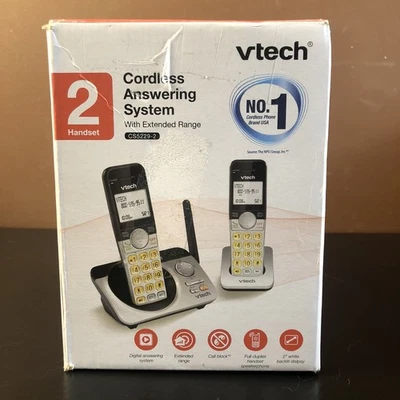 Беспроводной телефон VTech CS5229-2 с расширенным диапазоном и системой ответа - Изображение 1 из 4