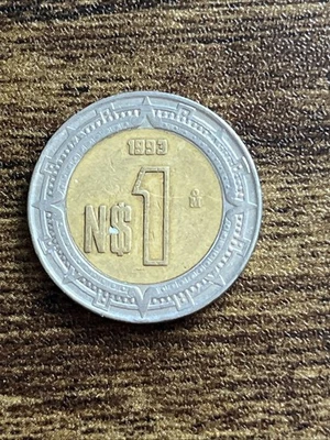 Moneda de un peso real de México 1993 TB5172* Foto 1 de 2