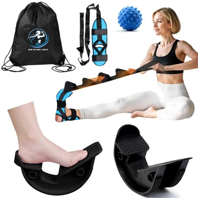 脚和小腿伸展器-足摇杆,足底筋膜炎拉伸带,F... — 第 1/4 张图片