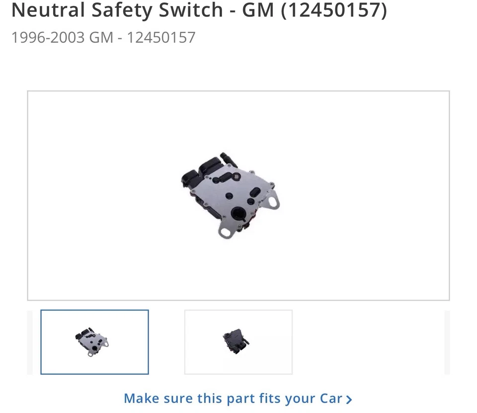 NEW OEM Neutral Safety Switch - GM (12450157) 1996-2003 Foto 1 de 1