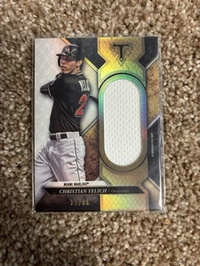 /36 Christian Yelich 2017 Topps Triple Threads Unity Jumbo Relic Game Used Patch - Picture 1 of 2