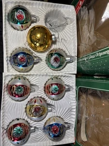 9 Vintage Mercury Glass indent balls 1980s Med 3” Balls - Picture 1 of 10