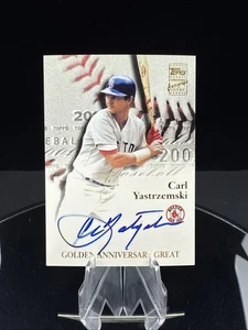 CARL YASTRZEMSKI 2001 Topps Golden Anniversary Great AUTO #GAA-CY HOF Red Sox 🔥 - Picture 1 of 11