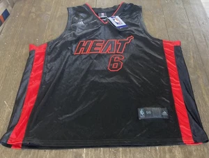 Maglia Adidas Lebron James #6 Miami Heat NBA taglia 56 XXL nuova con etichette! - Foto 1 di 4