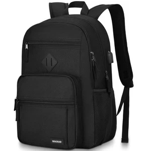 Black Backpack for Men and Women, Backpack for School Teens Boys and Girls, L... - Picture 1 of 5
