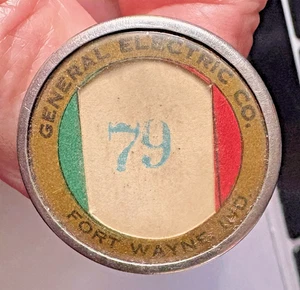 Vtg GENERAL ELECTRIC CO Employee ID Badge: FORT WAYNE IN Motor & Generator Plant - Picture 1 of 2