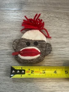 Schylling Sock Monkey Zipper Coin Purse Wallet Novelty - Picture 1 of 3