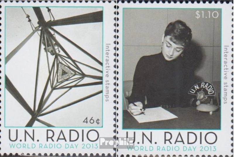 ONU - Nueva York 1332-1333 (edición completa) bien usado/cancelado 2013 Radio ONU Foto 1 de 1