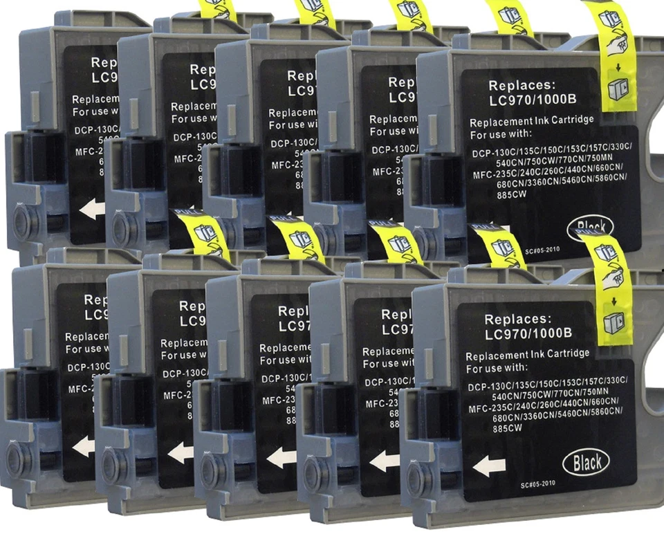 10kompatibel mit Brother DCP130C DCP135C DCP330C MFC235C MFC-260C DCP-150C Black - Bild 1 von 1