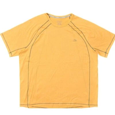 L.L.Bean Men's 2XLT Orange Polyester Tee Crew Neck Short Sleeve Solid - Image 1 of 4