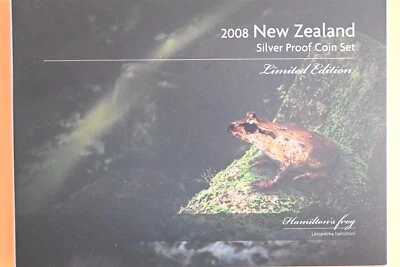2008 New Zealand Silver Proof Coin Set Limited Edition - Hamilton's Frog - Image 1 of 4