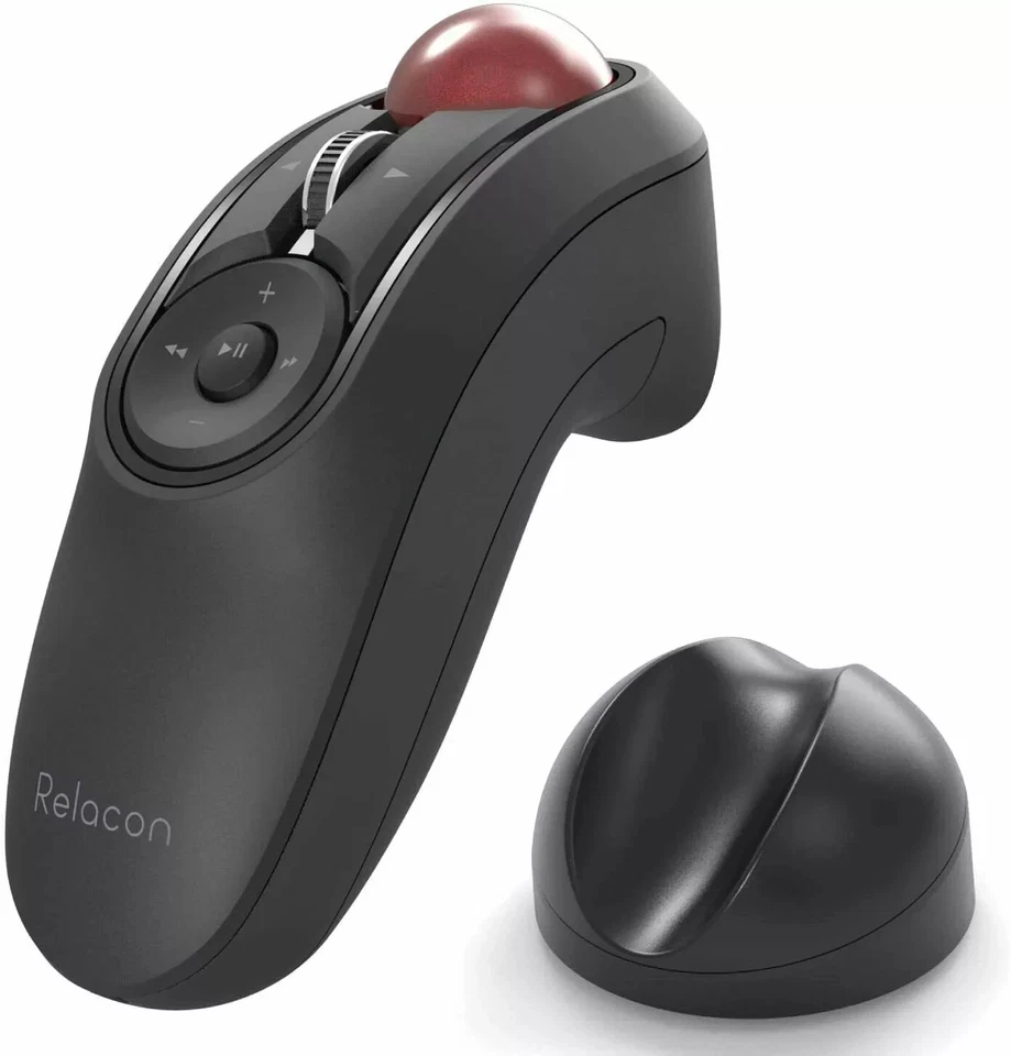 Elecom Trackball Mouse Handy Type Relacon With Media Control Button new - Image 1 of 1