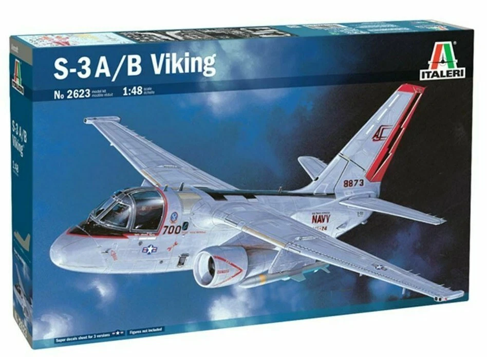 ITALERI 1:48 KIT AEREO LOCKHEED HS-3 A/B VIKING  DECALS PER 3 VERSIONI  ART 2623 - Immagine 1 di 1