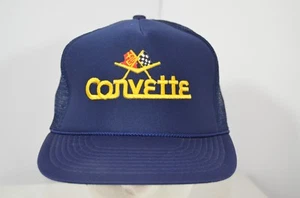 VTG NWOT Chevrolet Chevy Corvette Racing Flags Driving Snapback Hat Cap Nissin - Picture 1 of 1