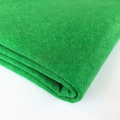 Green Felt Fabric Acrylic Art Craft Sewing Festive Decor Material 58" By Meter - Image 1 of 2