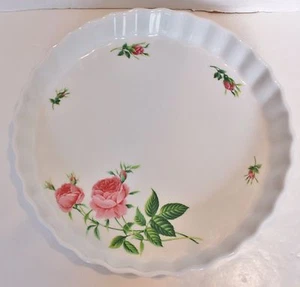 Christineholm 9 ½” Quiche Pie Pan Floral Tart Casserole Dish - Picture 1 of 6