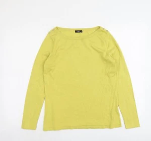 M&Co Womens Yellow Boat Neck Viscose Blend Jumper Size 12 - Picture 1 of 10