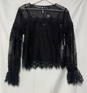 Maje Lace Top schwarz Lagen Tank Größe 3EU Large US - Bild 1 von 9