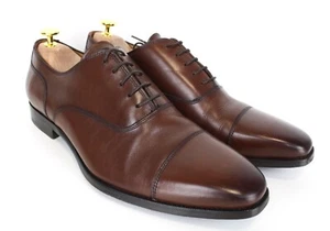 SUITSUPPLY Mens Classic Shoes EU43 Mid Brown Calf Leather Derby Classic - Picture 1 of 12