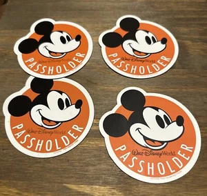 Walt Disney World Annual Passholder Mickey Mouse set of 4 Magnets Free Shipping - Picture 1 of 2