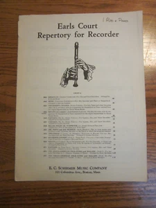 JEAN BAPTISTE LOEILLET SONATA FOR PIANO RECORDER Sheet Music EARLS COURT - Picture 1 of 3