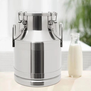 Lata de almacenamiento de leche de acero inoxidable de 10 litros jarra de leche cubo sellado de 2,64 galones NUEVO - Imagen 1 de 16