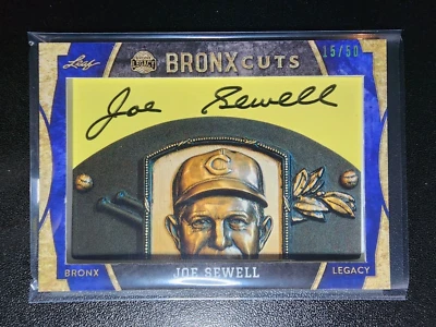 Joe Sewell 2024 Hoja Bronx Legacy CORTE AUTOMÁTICO #15/50 CORTES BRONX Foto 1 de 2