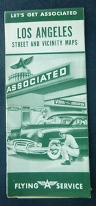 1953 Los Angeles street road map Flying A Associated oil gas California - Picture 1 of 4