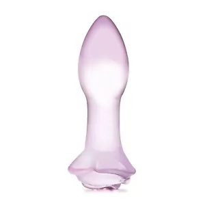 Gläs 5" Rosebud Glass Butt Plug - Picture 1 of 8