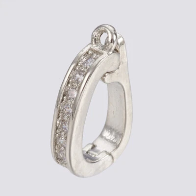 5x Fold Over Buckle Clasps Pendant Charms Bails for Jewelry Making Accessories - Image 1 of 2