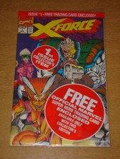 X-FORCE #1 BAGGED + TEAM CARD MARVEL COMIC NEAR MINT AUGUST 1991