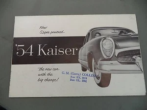 Póster original del folleto publicitario Kaiser Willys 1954 Darrin 161 Gran Premio - Imagen 1 de 1