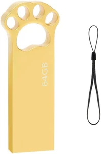 Chiavetta USB 64 GB, Carino Cartoon Cat Paw Penna USB 64GB Pendrive USB 2.0 Flas - Foto 1 di 13
