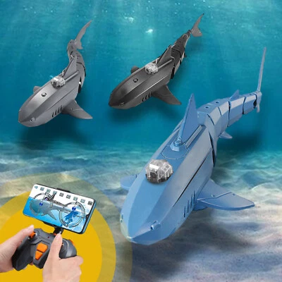RC Boat camera Remote Control 30W waterproof submarine Electric shark 480P CG - Image 1 of 4