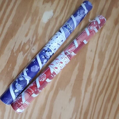 Mickey Mouse Disney Junior Wrapping Paper 2 Rolls Purple Orange Ea 12.5 Sq Ft  F - Image 1 of 4
