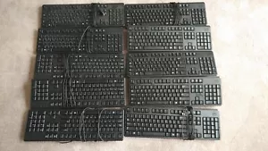 JOBLOT BUNDLE X 20 DELL HP USB KEYBOARDS US ENGLISH $ USB - Picture 1 of 7