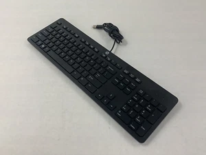 HP PH0U Slim USB Wired US Black Desktop Keyboard with Numpad - Picture 1 of 11