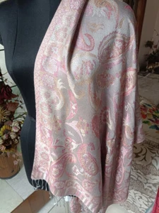 Stola 100% SETA PASHMINA JAMAVAR scialle soia seda INVOLUCRO etole - Foto 1 di 6