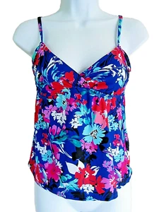 Catalina Size S Multicolor Floral Tankini Top - Picture 1 of 8